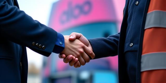 Contract signing or handshake representing bonus